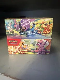 Pokemon TCG Prismatic Evolutions Mini Tin Display Box w/ Open Box. Has Packs - Image 1