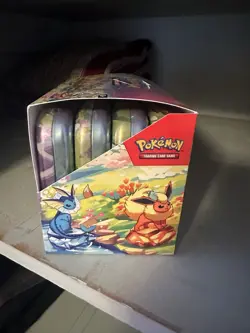 Pokemon TCG Prismatic Evolutions Mini Tin Display Box w/ Open Box. Has Packs - Image 3