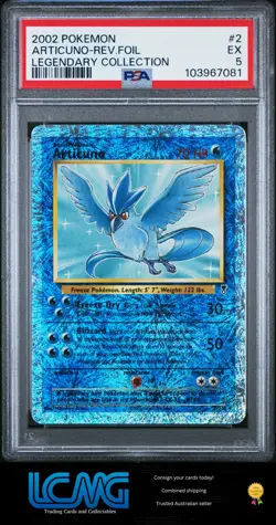 2002 Pokemon TCG Legendary Collection #2 Articuno Reverse Foil PSA 5 - Image 1