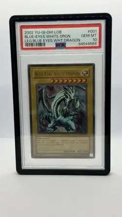 2002 Yu-Gi-Oh! LOB Blue-Eyes White Dragon #001 PSA 10 Gem Mint POP 139 - Image 1