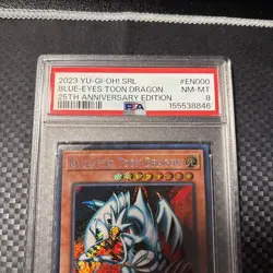 2023 Yu-Gi-Oh Blue-Eyes Toon Dragon 25th Anniversary PSA 8 NM-MT - Image 4