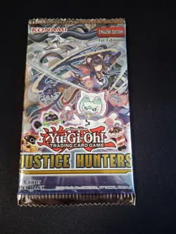 Yu-Gi-Oh TCG Justice Hunters 1st Edition Booster Packs Sealed, English - Image 1