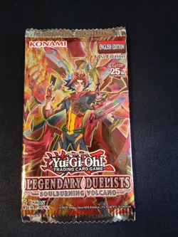Yu-Gi-Oh TCG Legendary Duelists Soulburing Volcano Booster Pack Sealed - Image 1