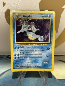 Kingdra 8/111 Pokemon Neo Genesis Unlimited Holo Rare Card WOTC MP - Image 1