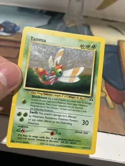 Yanma 17/75 Pokemon Neo Discovery Unlimited Holo Rare Card WOTC MP - Image 5