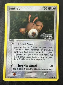 Sentret 75/109 EX Team Rocket Returns Stamped Reverse Holo Pokemon TCG Card NM - Image 1