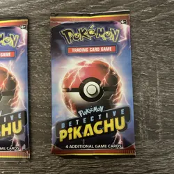 3x POKEMON DETECTIVE PIKACHU 4-CARD BOOSTER PACK LOT (3 PACKS) - Image 2