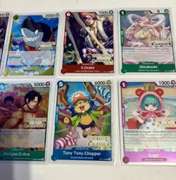 One Piece Judge Promo Lot of 10 Cards Tony Tony.Chopper, Jewelry Bonney, Ace - Image 3
