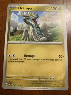 Pokemon Drampa - 161/197 - Uncommon NM-Mint Obsidian Flames TCG Card - Image 4
