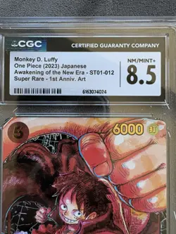 CGC 8.5 Japanese One Piece Luffy ST01-012 & Brook OP01-022 Graded Card Lot - Image 5