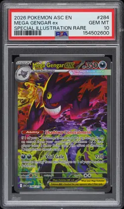 2026 POKEMON ASC EN-ASCENDED HEROES #284 MEGA GENGAR EX PSA 10 - Image 1