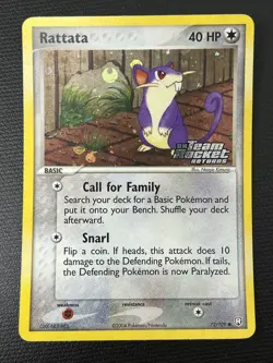 Rattata 72/109 EX Team Rocket Returns Stamped Reverse Holo Pokemon TCG Card LP - Image 1