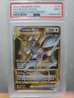 2022 Pokemon SWSH Brilliant Stars Secret FA Arceus Vstar PSA 9 - Image 1