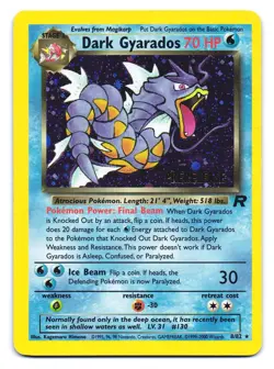 Dark Gyarados (Prerelease) 08/82 Holo Promo WoTC Promo Pokemon MP - Image 1