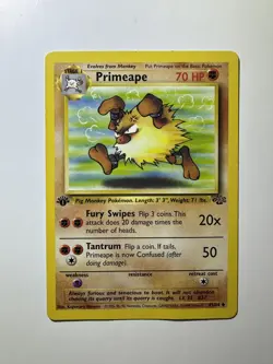Pokemon 1st Edition Jungle Mankey 55/64 & Primeape 43/64 LP Vintage WOTC - Image 5
