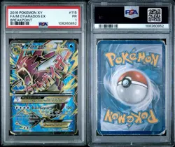 2016 POKEMON XY BREAKPOINT #115/122 GYARADOS EX FULL ART PSA 1 (LOW POP : 8) - Image 3