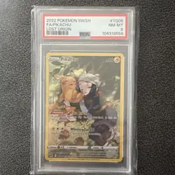 2022 POKEMON SWORD & SHIELD LOST ORIGIN #TG05 FULL ART/PIKACHU PSA 9 - Image 1