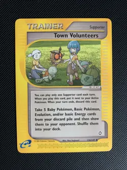 Town Volunteers - 136/147 Aquapolis - Pokemon TCG - 2003 - Image 1