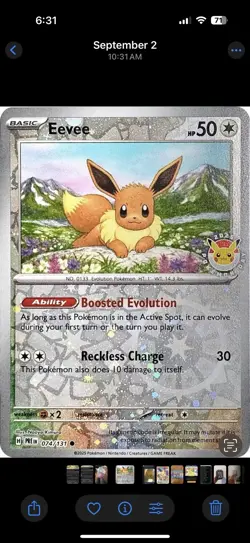 Eevee - (Pokemon Day 2025) (Reverse Cosmos Holo) 074/131 - Image 1