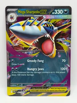 Mega Sharpedo ex 061/094 Phantasmal Flames NM Double Rare Holo Pokemon TCG - Image 1