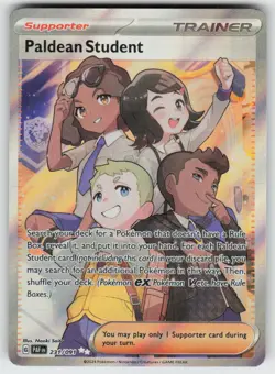 Paldean Student 231/091 Ultra Rare Paldean Fates Pokemon Holo Near Mint - Image 1