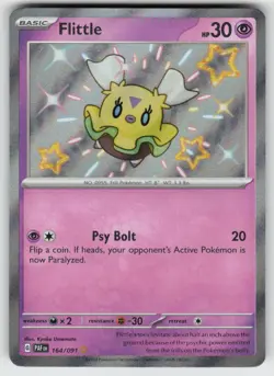 Flittle 164/091 Shiny Rare Paldean Fates Pokemon Holo Near Mint - Image 1