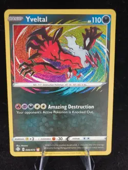 Pokemon TCG Yveltal Shining Fates 046/072 Holo Amazing Rare NM - Image 1