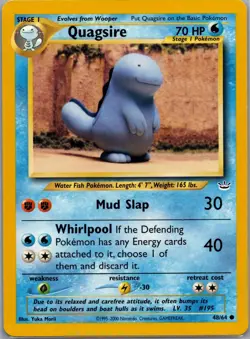 Quagsire 48/64 Common Neo Revelation Pokemon Unlimited Lightly Played - Image 1
