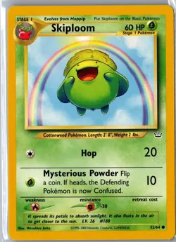 Skiploom 52/64 Common Neo Revelation Pokemon Unlimited Lightly Played - Image 1