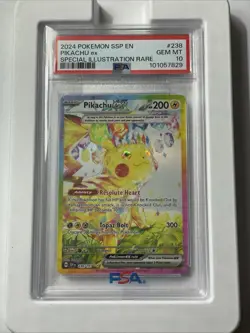 Pokemon 2024 Pikachu ex 238/191 SIR Surging Sparks GEM MINT PSA 10 - Image 1