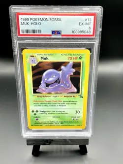 Fossil Muk 13/62 Holo Rare 1999 WOTC Pokemon PSA 6 English Unlimited - Image 1