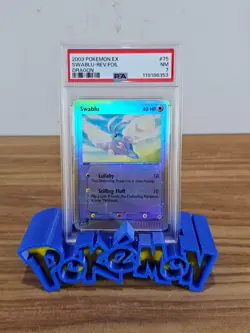 2003 Pokemon EX Dragon Swablu 75/97 Reverse Foil TCG Graded PSA 7 - Image 1