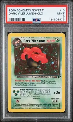 Dark Vileplume Holo Rare 2000 Pokemon Rocket #13/82 PSA 9 - Image 1