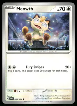 Pokemon Shrouded Fable Meowth 048/064 Common Non-foil Near Mint - Image 1