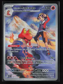 Ethan's Magcargo 222/217 Illustration Rare Ascended Heroes Pokemon Holo - Image 1