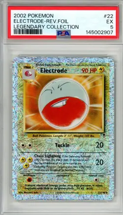 2002 POKEMON LEGENDARY COLLECTION #22 ELECTRODE-REVERSE FOIL PSA 5 - Image 1