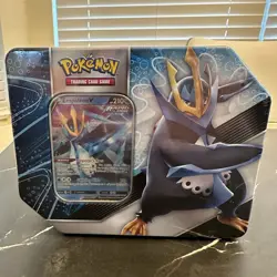 Pokemon V Strikers Tin 2021 Empoleon V/Tyranitar V Promo Metal Tin, English - Image 1