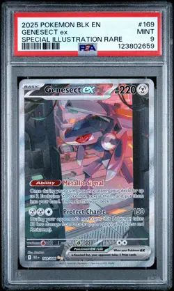 2025 POKEMON BLK EN-BLACK BOLT SPECIAL ILLUSTRATION RARE #169 GENESECT EX PSA 9 - Image 1