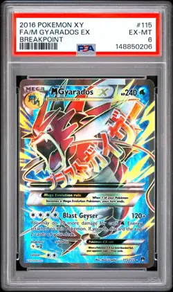 2016 Pokemon XY BREAKpoint M Gyarados EX Full Art 115/122 PSA 6 - Image 1