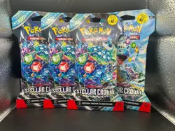 Pokemon TCG Scarlet & Violet Stellar Crown Sleeved Booster Per Pack Each SEALED - Image 1