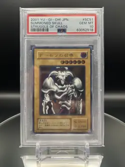 PSA 10 YuGiOh Summoned Skull SC-51 Ultimate Rare Japanese Struggle Of Chaos 2001 - Image 1