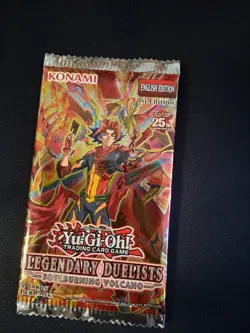 Yu-Gi-Oh TCG Legendary Duelists Soulburing Volcano Booster Pack Sealed - Image 1