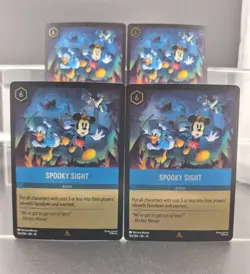 Disney Lorcana Spooky Sight 165/204 Whispers in the Well Rare Foil 4 Cards - Image 1