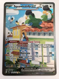 Pokemon TCG Paldea Evolved Squawkabilly ex Special Illustration Rare 264/193 NM - Image 1