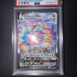 Pokemon PSA 9 Rayquaza VMAX 218/203 Evolving Skies Alt Art Secret Rare SWSH MINT - Image 4
