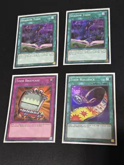 Yu-Gi-Oh Toon Card Lot Shadow Toon x2 Toon Rollback Toon Briefcase DRL2 1st Ed - Image 1