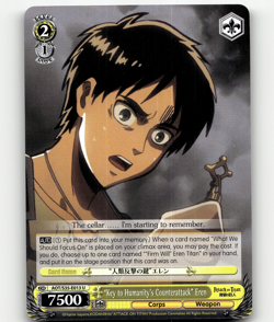 Weiss Schwarz - "Key to Humanity's Counterattack" Eren - Attack on Titan - Image 1