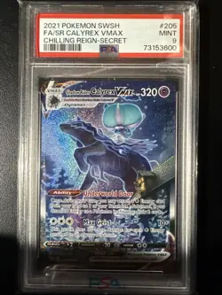 Shadow Rider Calyrex VMAX (Alternate Art ) 205/198 Chilling Reign Holo PSA 9 - Image 1