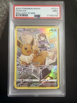 Eevee TG11/TG30 Swsh09: Brilliant Stars Trainer Gallery Holo PSA 9 - Image 1