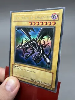 Yugioh! Red-Eyes B. Dragon SDJ-001 Ultra Rare VINTAGE 1st Ed LP - Image 2